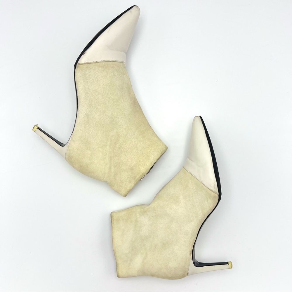 Rag & Bone White Leather Stiletto ankle Boots, size 38 / 8
